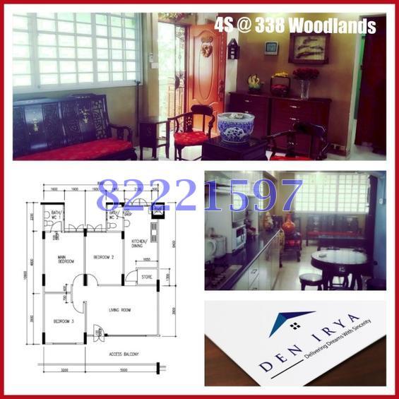 Blk 338 Woodlands Avenue 1 (Woodlands), HDB 4 Rooms #131664912